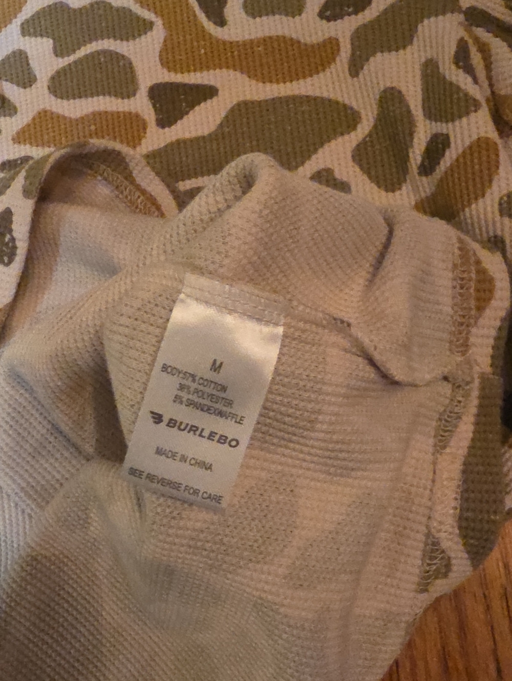 BURLEBO Camo Hoodie Shirt Size M - Picture 7 of 9